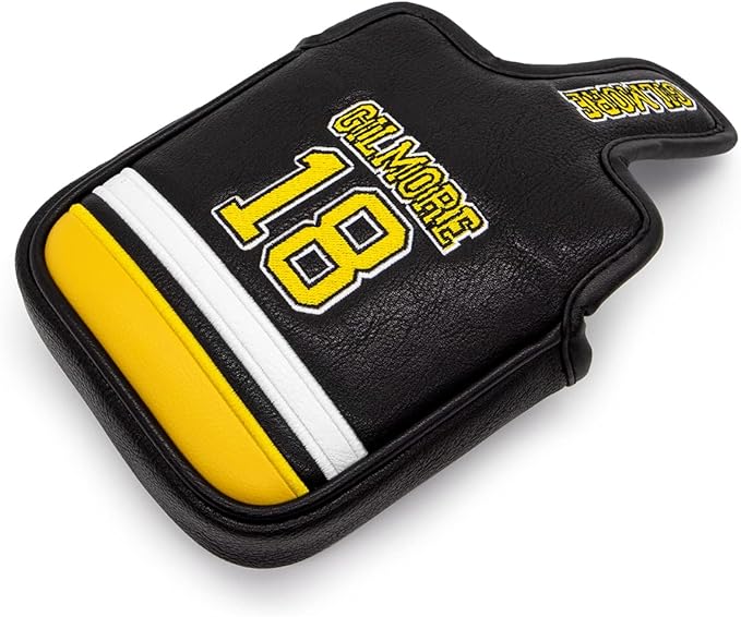 Golf Headcovers Happy Gilmore Golf Club Head Covers Advanced Embroidery Premium Leather Driver Headcover Fairway Wood Covers Hybrid Head Covers, Golf Mallet Blade Putter Cover