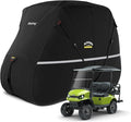 Rosefray Golf Cart Cover – Heavy-Duty 420D Oxford Fabric, Waterproof & Windproof Design – Fits Club Car, EZGO, Yamaha 2+2/4 Passenger Carts Black
