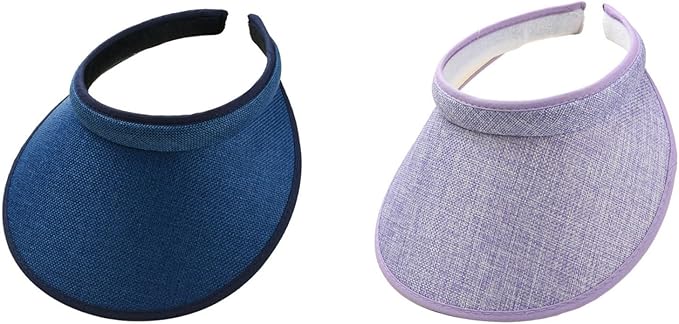 Cloth Covered Slip-On Visor for Women, Adjustable Cap Sports Sun Visors for Men