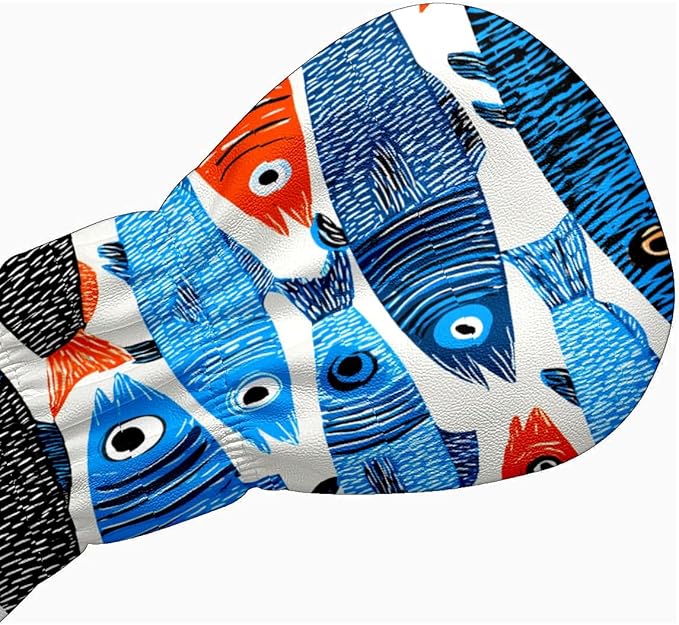 Funny Butterfly Colorful Golf Head Covers for Driver, Fairway, Hybrid & 3 Wood Premium PU Leather with Soft Velvet Lining Waterproof & Scratch-Resistant Unique Golf Gift for Men & Women
