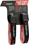 Golf Bag Cart Straps, Golf Cart Belt Attachment, Holds Bag to Cart for Easy Access to Clubs, Golf Cart Accessories, Black