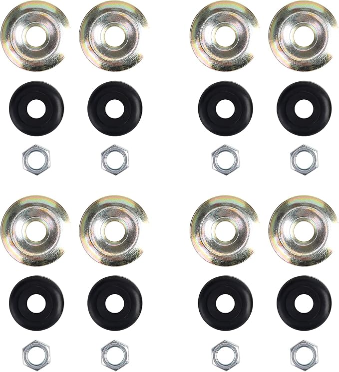 10L0L Golf Cart Shock Absorber Bushing Kit for Club Car DS Precedent 1982-Up and EZGO TXT Marathon 1989-Up, Replace OEM 1011415,1010142
