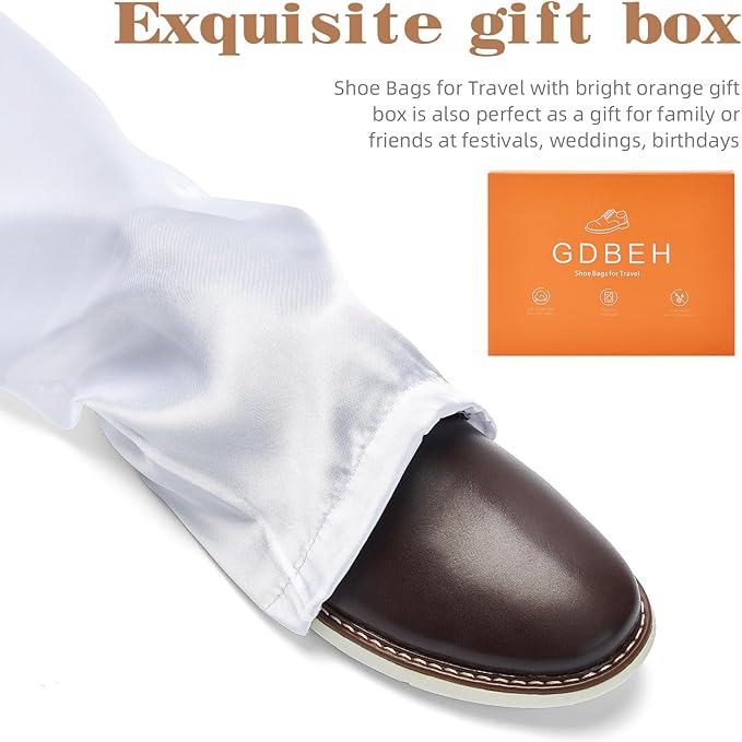 Shoe Dust Bags - 8 Pack Shoe Bags for Travel Satin Fabric with Drawstring Closure,Washable Breathable Cotton Fabric Cloth,for Travel Protecting andStoring Shoes