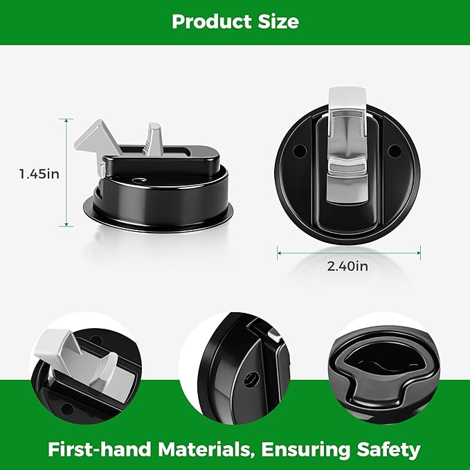 10L0L Universal Golf Cart Rear Seat Storage Compartment Lock Kit - Heavy-Duty Stainless Steel Mounting Bracket & Anti-Theft Lock Head for Yamaha/EZGO/Club Car Precedent/Tempo/Onward