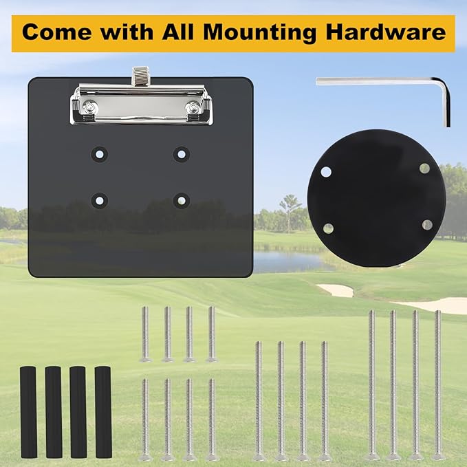 Golf Cart Scorecard Holder with Pen Holder on Golf Cart Steering Wheel for EZGO Club Car Yamaha Golf Carts（Note Do Not Include Golf Cart Steering Wheel