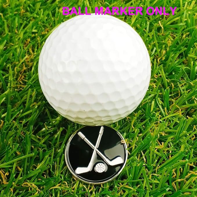 Golf Ball Markers with Hat Clips Value Sets for Men Women Golfer, Removable Attaches Easily to Golf Cap Premium Gifts