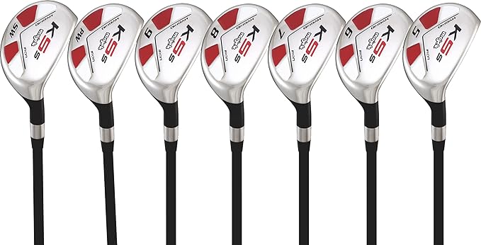 Senior Men’s Majek Golf All Hybrid Complete Full Set, which Includes: #5, 6, 7, 8, 9, PW +SW Senior Flex Right Handed New Utility “A” Flex Club