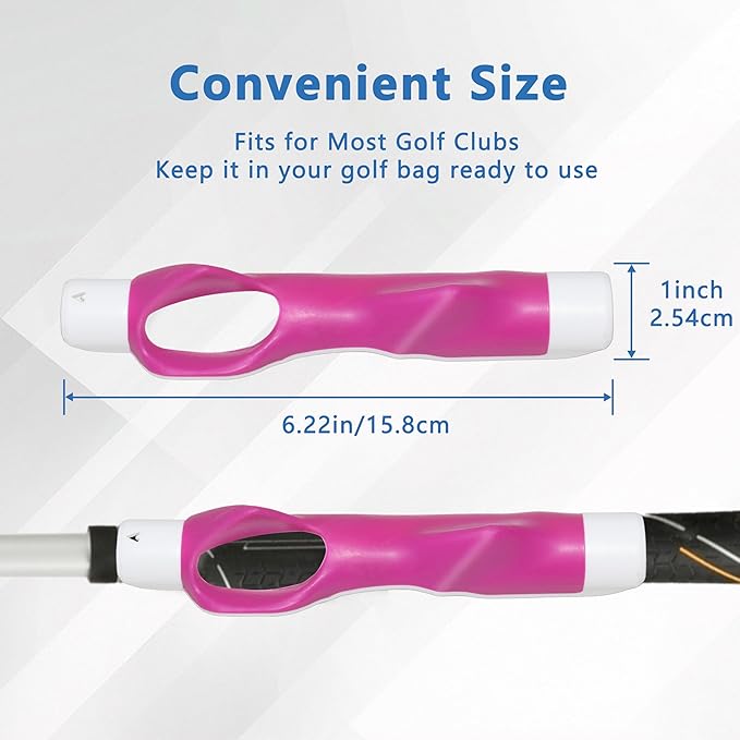 Golf Grip Trainer,Golf Club Grip Trainer Right Hand,Golf Grip Swing Training Aid for Golfer Proper Hand Position,Attaches to Most Golf Handles