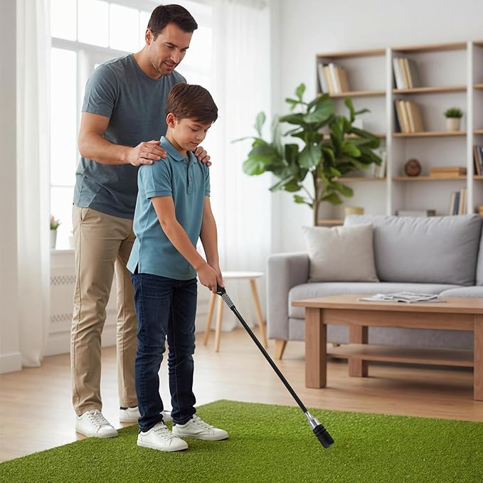 Tangkula Golf Swing Trainer, Click Stick Swing Training Aid for Speed, Flexibility, Balance, Tempo & Strength, Golf Swing Rhythm Correction with Click Sound, Weight Golf Warm-up Practice Tool