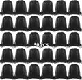 KUUQA 50Pcs Black Drawstring Backpack Bag Sack Drawstring Bags Bulk String Bags Storage Bags for Sport Gym Traveling