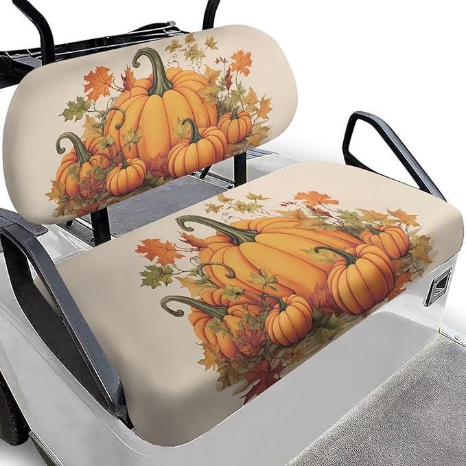 Golf Cart Seat Covers, Universal Fit & Nonskid Bottom Fits for Club Car 2 Person Seats Golf Carts