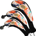 FINGER TEN Golf Club Head Covers Woods Driver Fairway Hybrid 3/4/5 Set, Headcovers Men 1 3 5 7 X Interchangeable Number Tag, Fit All Wood Clubs