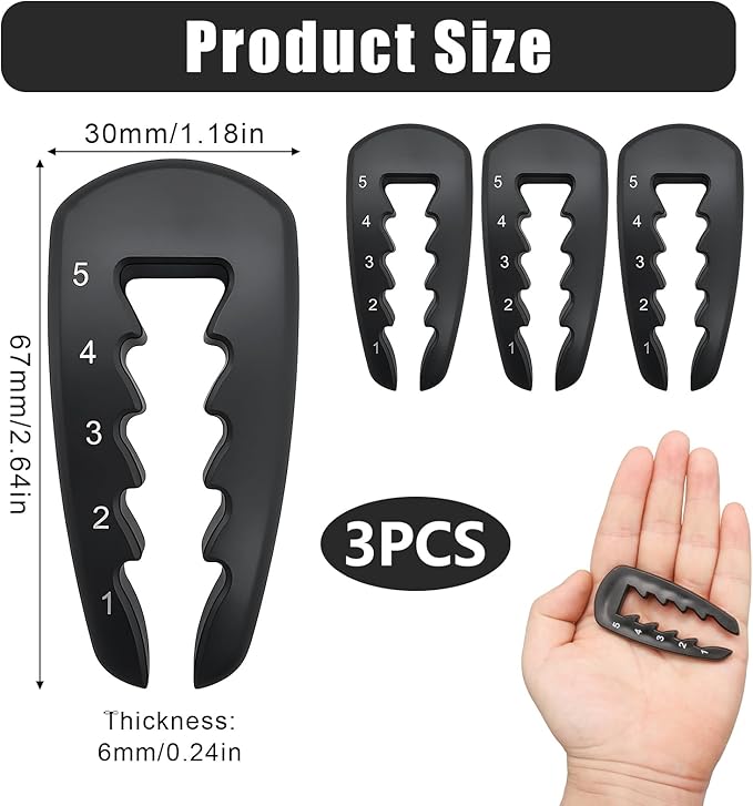 3PCS Golf Tee Height Setter, Golf Tee Aid, Adjustable Golf Tee Height Tool for Precision Shots, Durable Golf Training Aid for Precise Shots, Golf Ball Teeing Device(Black)