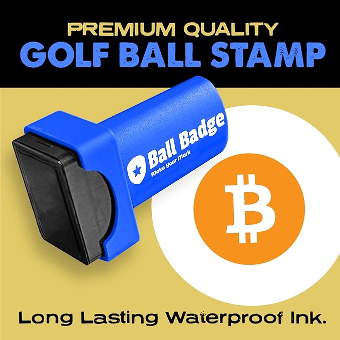 Ball Badge - Golf Ball Stamp (The Icon Series), Golf Ball Marker, Reusable Golf Ball Marking Tool to Identify Golf Balls