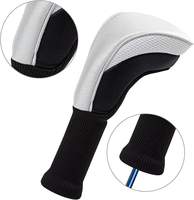 Golf Head Covers for Fairway Woods Driver Hybrids 5 Pieces Nylon Mesh Sports Fan Golf Club Headcovers-Golf Accessories for Men Women.