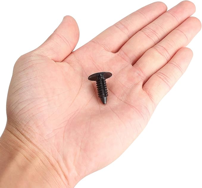 10L0L Universal Plastic Rivets for EZGO Club Car Yamaha Golf Cart, Auto Body Fastener Push Pin Screw Panel Fixings Clips Black