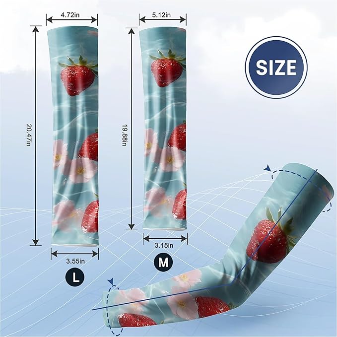 Cooling Arm Cover For Men & Women - Uv Sun Protection Arm Sleeves For Driving Golfing Fishing Cycling Hiking (L)