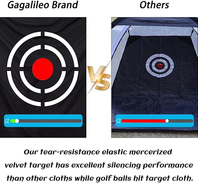 Gagalileo Golf Target Cloth: Protective Net Portable Easy Setup with Ropes Indoor Outdoor Practice All Golfers Training Accuracy for Backyard Garage