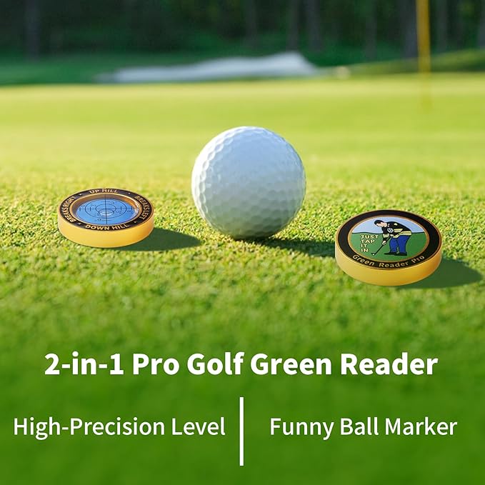 High Precision Golf Green Reader Funny Ball Marker Golf Putt Training Aid Bubble Level Golf Accessories Gifts for Men Women