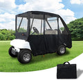 Tecoom Golf Cart Enclosure 2/4/6 Passenger, Golf Rain Cover 600D Waterproof Snowproof, Door Zippers, Clear Windows and Windproof Hooks, Universal Fit for EZGO, Yamaha, Club Car