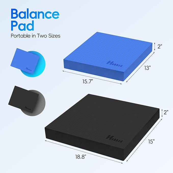 Professional Balance Pad, Nonslip Foam Exercise Balance Pad Cushion for Physical Therapy, Foam Balance Mat for Exercise, Yoga, Fitness, Stability Training and Stretching