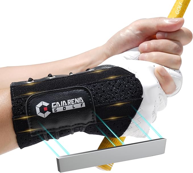 GAIARENA Golf Wrist Brace Wrist Hinge Swing Aid, Efficient Golf Swing Training Equipment to Correct Wrist Angle & Develop Muscle Memory for Beginner Golfers