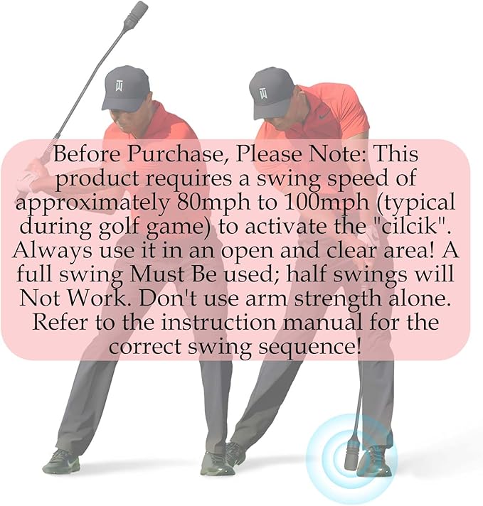 Golf Swing Trainer - Click Stick Golf Trainer for Golf Tempo Practice, Weighted Golf Training Aid Helps Enhance Strength, Improve Swing Rhythm & Maintain Balance