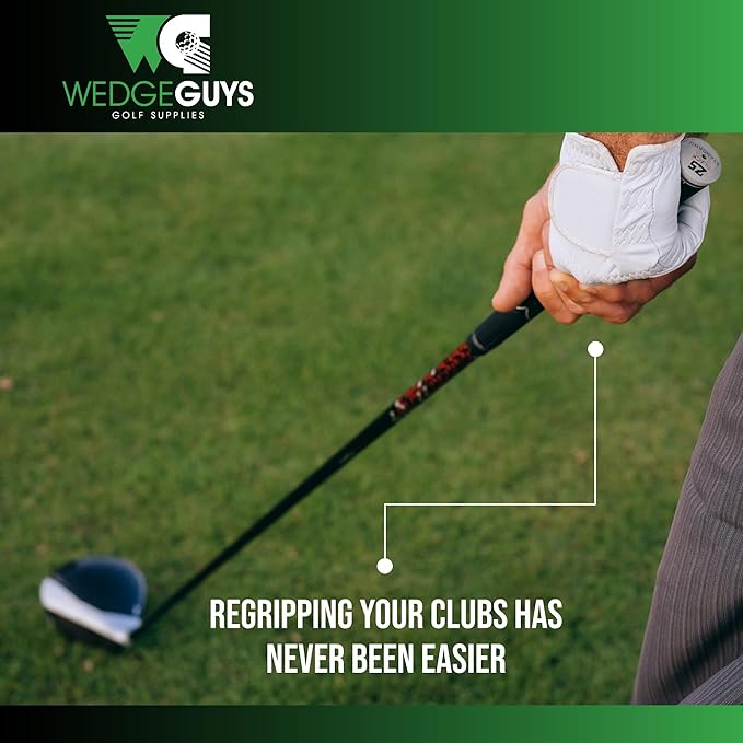 Wedge Guys Golf Grip Kits for Regripping Golf Clubs - Professional Quality - Options Include Hook Blade, 15 or 30 Tape Strips, 5 or 8 oz Solvent, Grip Tape Remover, Bench Vise & Rubber Clamp