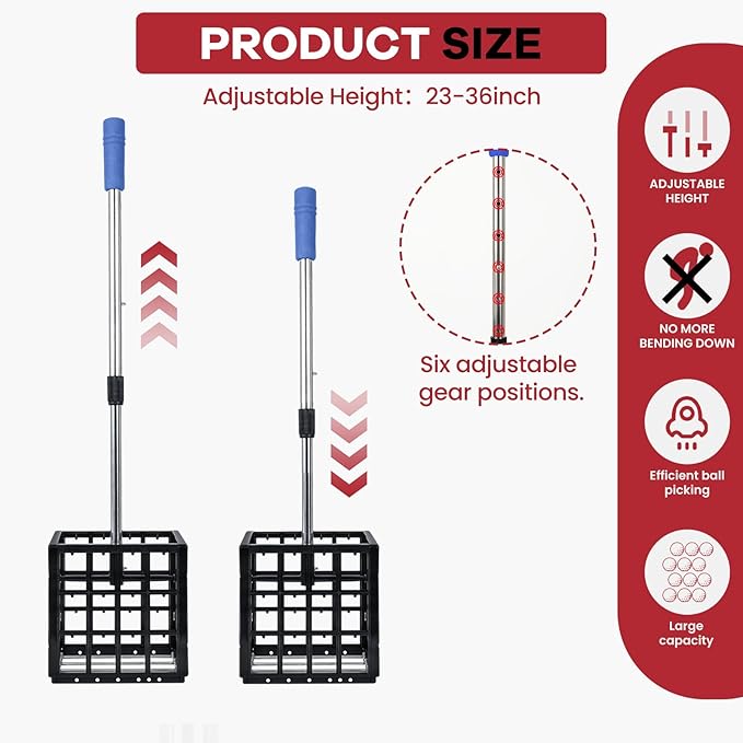 Large-Capacity Golf Ball Retriever Picker Grabber Tool Collector