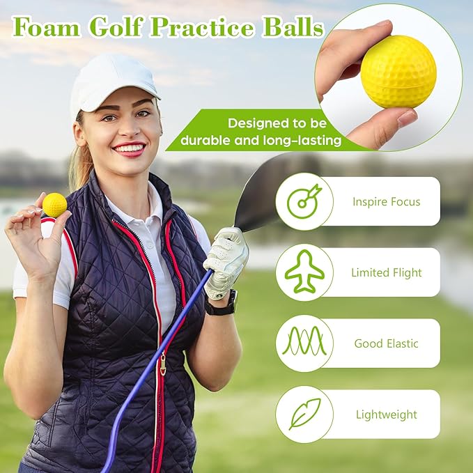 30 Pcs Foam Golf Practice Balls Soft Foam Balls for Golf Practice Realistic Feel and Flight Sport Training
