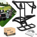 10L0L Universal Golf Cart Bag Holder Rack for Yamaha, EZGO, Club Car Rear Seat Grab Bar, Don't Occupy The Back Seat Space, No Drilling Required, Fits Safety Bar Maximum 8" Wide, Black