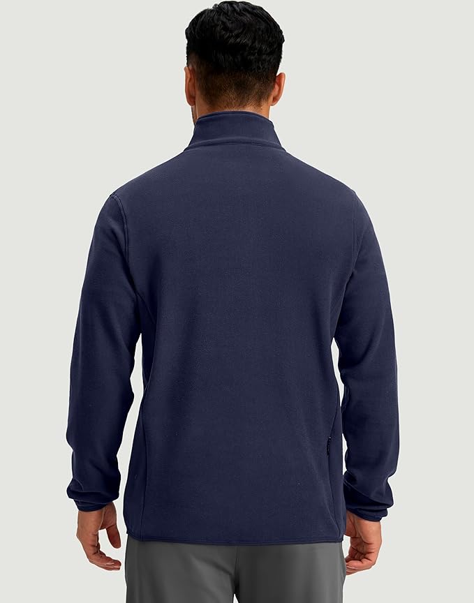 G Gradual Mens Quarter Zip Pullover Fleece with 2 Zipper Pockets Long Sleeve Golf Shirt Winter Athletic Sweater Lightweight