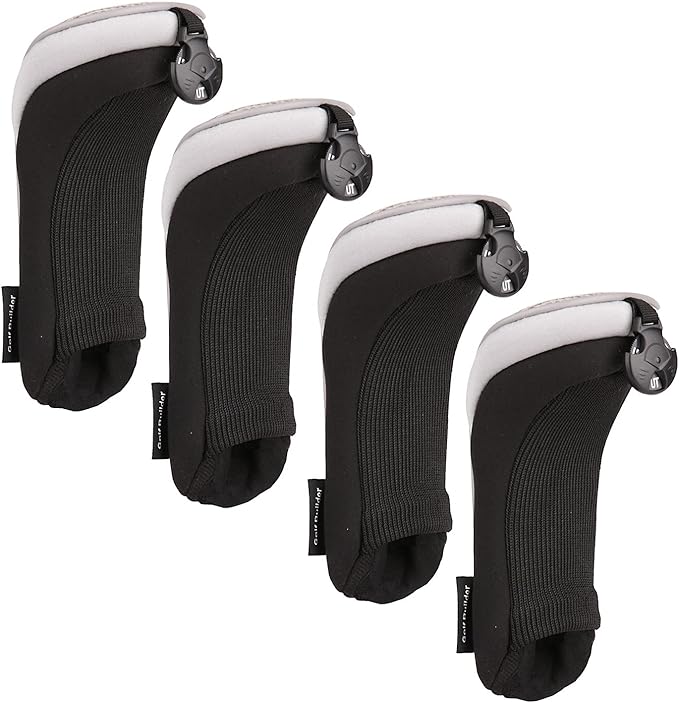 Sword &Shield sports Golf Hybrid Club Head Covers Set of 4 with Interchangeable No. Tag UT Cover