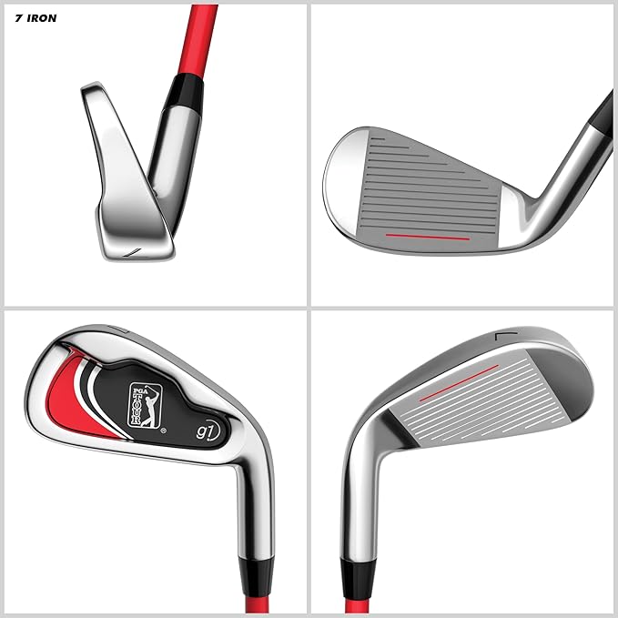 PGA Tour Youth Golf Club Set – Ages 3-5 (3’6”-4’1”) and 5-8 (4’1” - 4'8") Right and Left Handed Beginner Junior Golf Clubs with Lightweight Golf Bag, Mallet Putter, Driver by Golfgen
