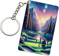 Golf Keychains Rectangular Acrylic Keychain Daily Key Ring Car Key Fob Holder 2X3 Inch