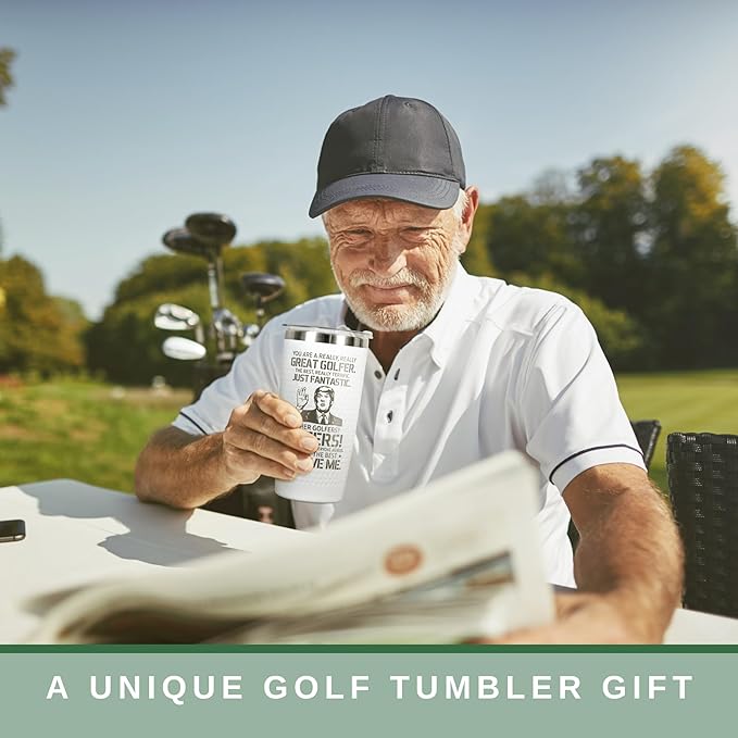 Golf Gifts for Men, Grandpa, Uncle, Golfer, Boss - Grandpa Uncle Gifts - Birthday, Christmas Mugs for Men - Gift Ideas for Golfers Mens - 20 Oz Golfer Tumbler for Mens