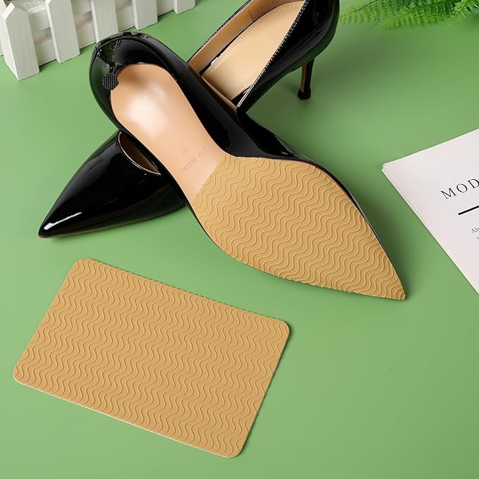Sole Protector for High Heels, Yellow Shoes Grips on Bottom of Shoes,Shoe Bottom Protectors Anti Slip Grips Self Adhesive Silicone Non Slip Shoe Pads