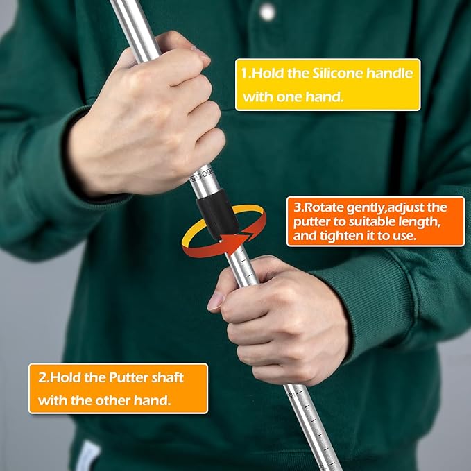 THIODOON Golf Putters for Men and Women Two-Way Kids Putter Mini Golf Putter for Right or Left Handed Golfers Adjustable Length Golf Putter Suitable for Children, Teenagers and Adults