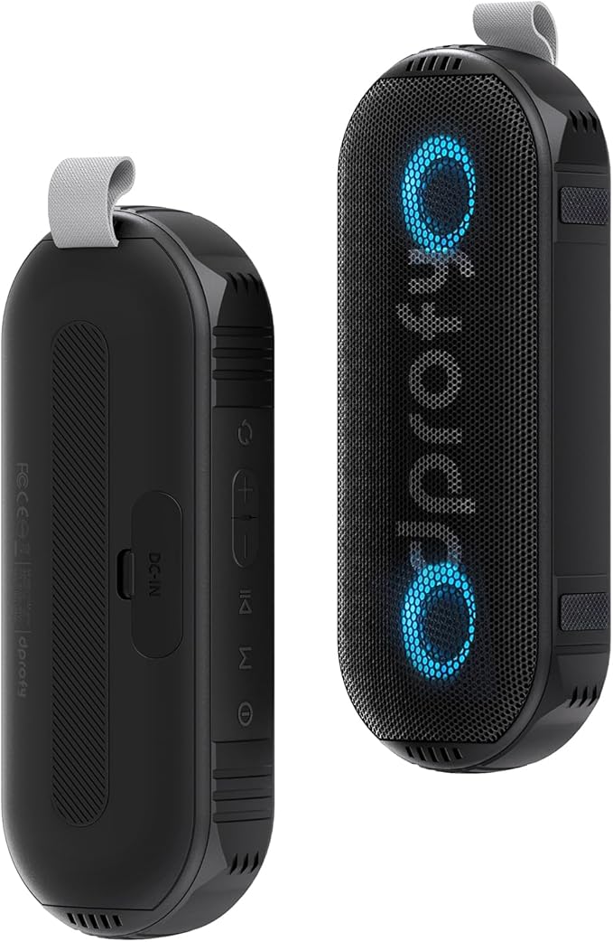 Dprofy New Play 2 Rounds of Golf, 2Pcs Magnetic Bluetooth Golf Speaker Golf Cart Speaker, Stereo Sound Portable Pro Wireless Waterproof Speaker with Rich Bass, Golf Accessories Golf Gifts (with Light)