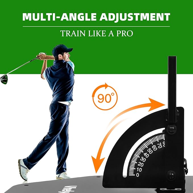 Golf Alignment Stick Holder Set - Adjustable Angle Training aid for Correcting Swing Path, Portable Practice Tool for Indoor/Outdoor Golfers