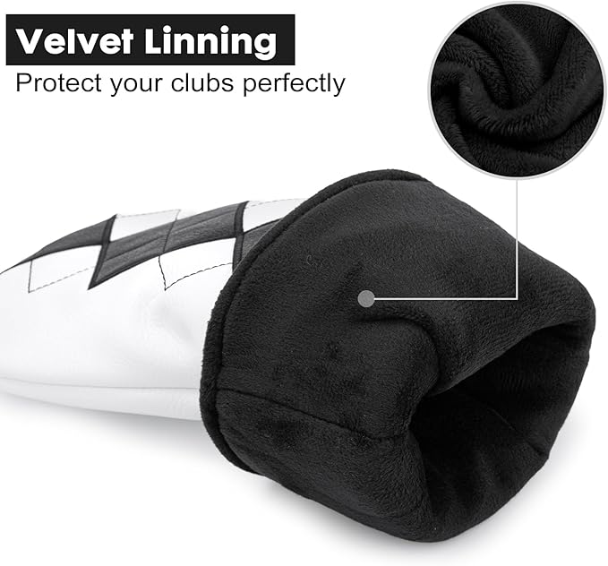 Golf Club Covers Exquisite Embroidery Driver Covers Fariway Wood Headcover Hybrid Cover Leather Golf Headcovers for Most Brand