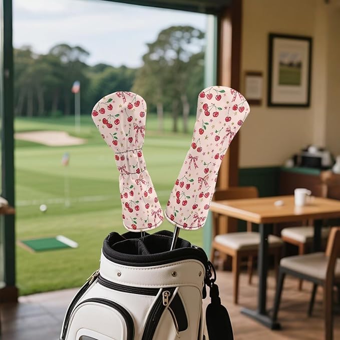 Golf Club Head Covers for Club Protective, Waterproof PU Leather Driver Fairway Wood Hybrid Head Cover