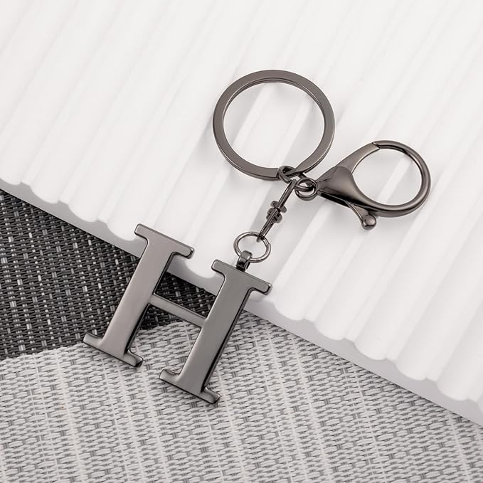 LAXPICOL Gold Letter A-Z Keychain for Women Bag Charms Purse Charms For Handbags Metal Alphabet Initial Letter Keychain