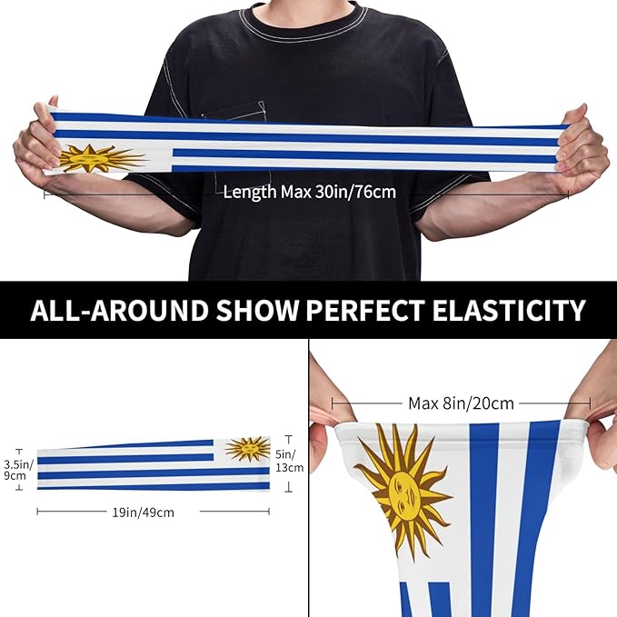 Cute Flag Arm Sleeves Cooling Sun Protection Sports Flag Sleeves for Men Women
