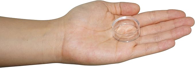 IFAMIO 20 Pcs Round Baseball Stands 1.25 Inch Clear Ring Acrylic Display Holders for Golf Ball, Baseball, Softball, Tennis Ball, Spheres, Marbles, Collections
