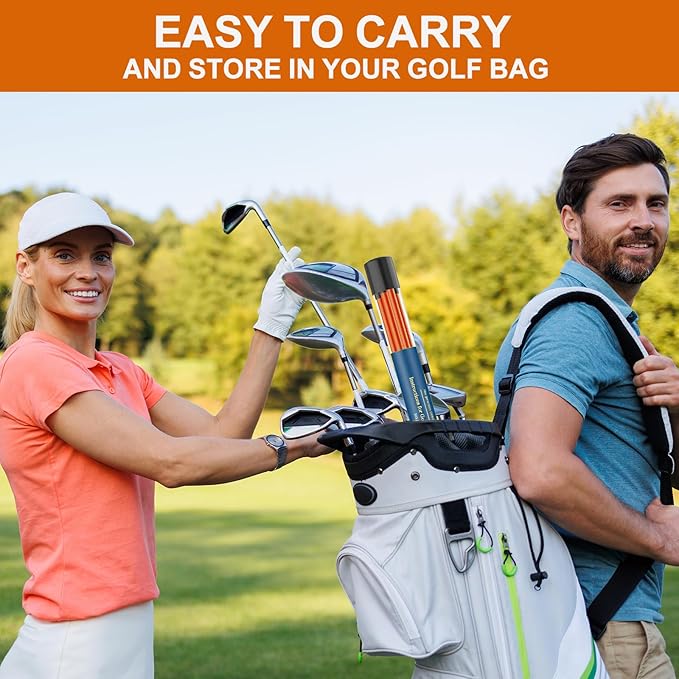 Golf Alignment Sticks 2 Pack,Golf Alignment Rods Upgraded 48" Collapsible Golf Practice Sticks Golf Training Aid for Aiming,Putting,Golf Training Sticks with Clear Tube Case
