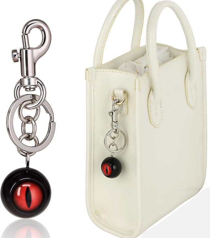 Cherry Bag Charm for Handbag, Big-Apple Strawberry Fruit Bag Charm Cherry Car Accessories KeyChain