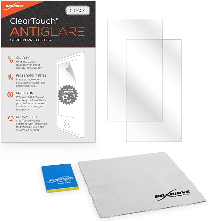 BoxWave Screen Protector Compatible with Mercedes-Benz 2023 AMG CLA 35 Display (7 in) - ClearTouch Anti-Glare (2-Pack), Anti-Fingerprint Matte Film Skin