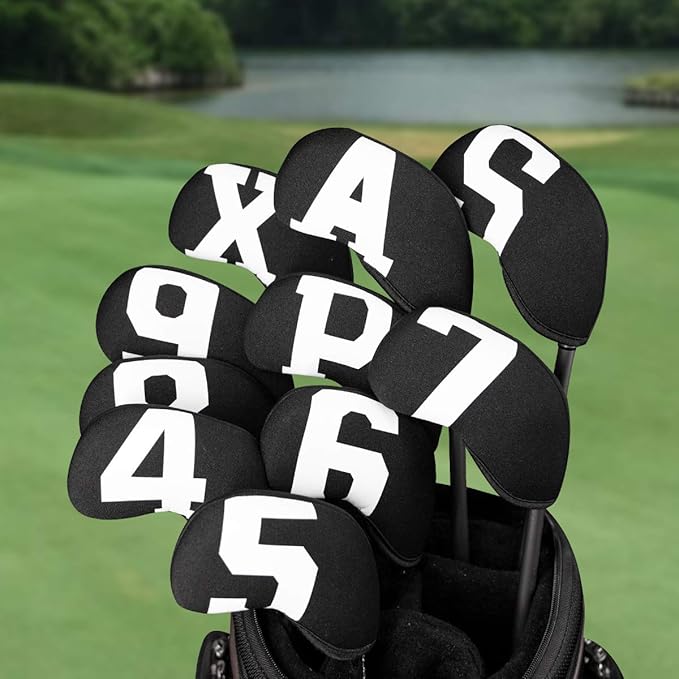 Golf Iron Covers with Colorful Number Neoprene Golf Iron Head Cover,Golf Club Head Covers for Iron Fit All Brands Golf Irons Headcovers 4/10pcs