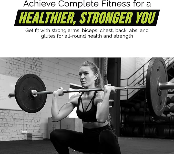 Rage Fitness Olympic Training Barbell – 6FT 15LB (300LB Capacity) OR 7FT 45LB (1500LB Capacity) – Home & Commercial Gym Weightlifting Bar for Squats, Deadlifts, Bench Press & Strength Training
